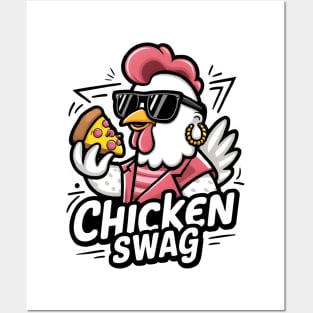 The Cluckin Cool Chicken Swag Logo Posters and Art